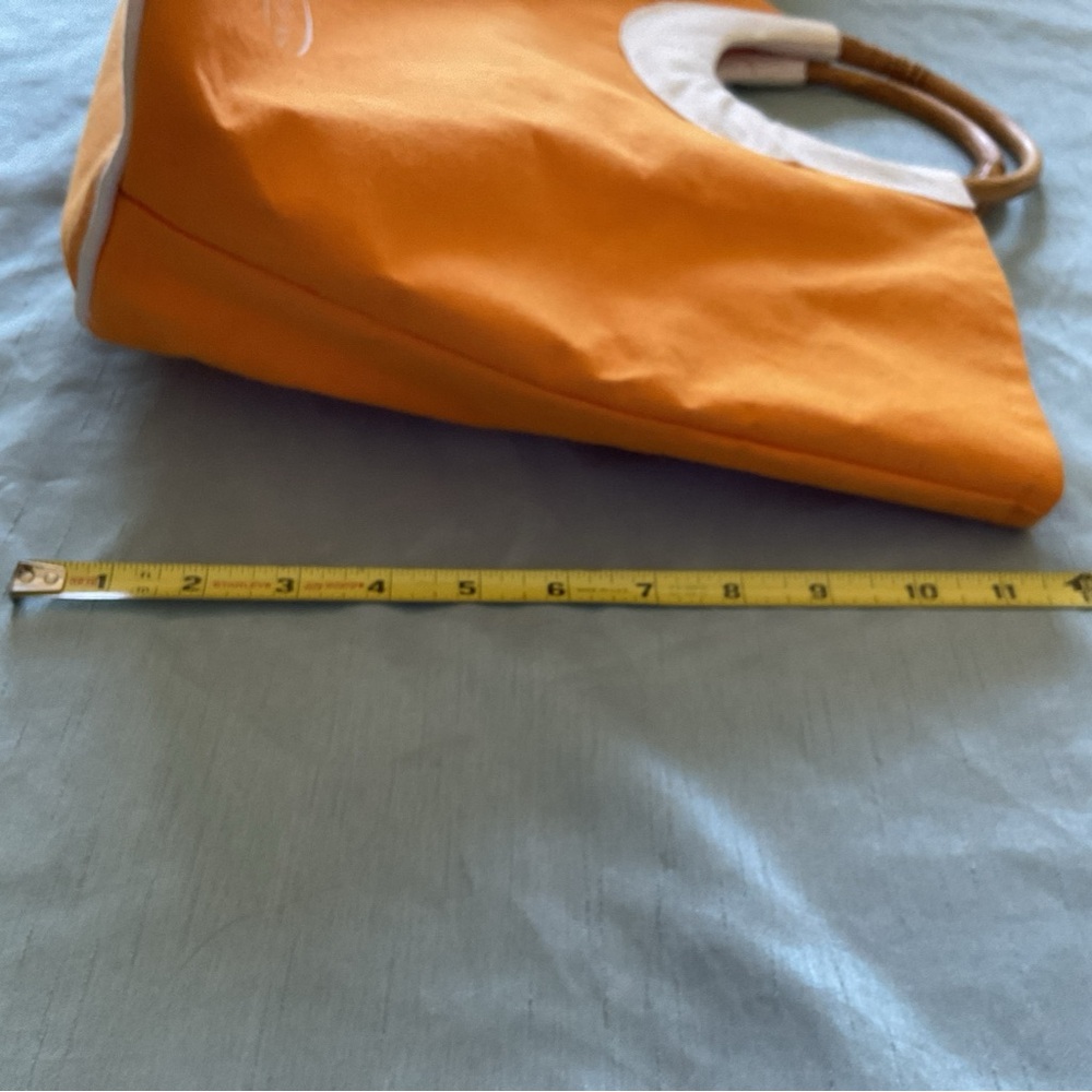 Clarins Orange and White Tote Women's Bag - Picture 8 of 10